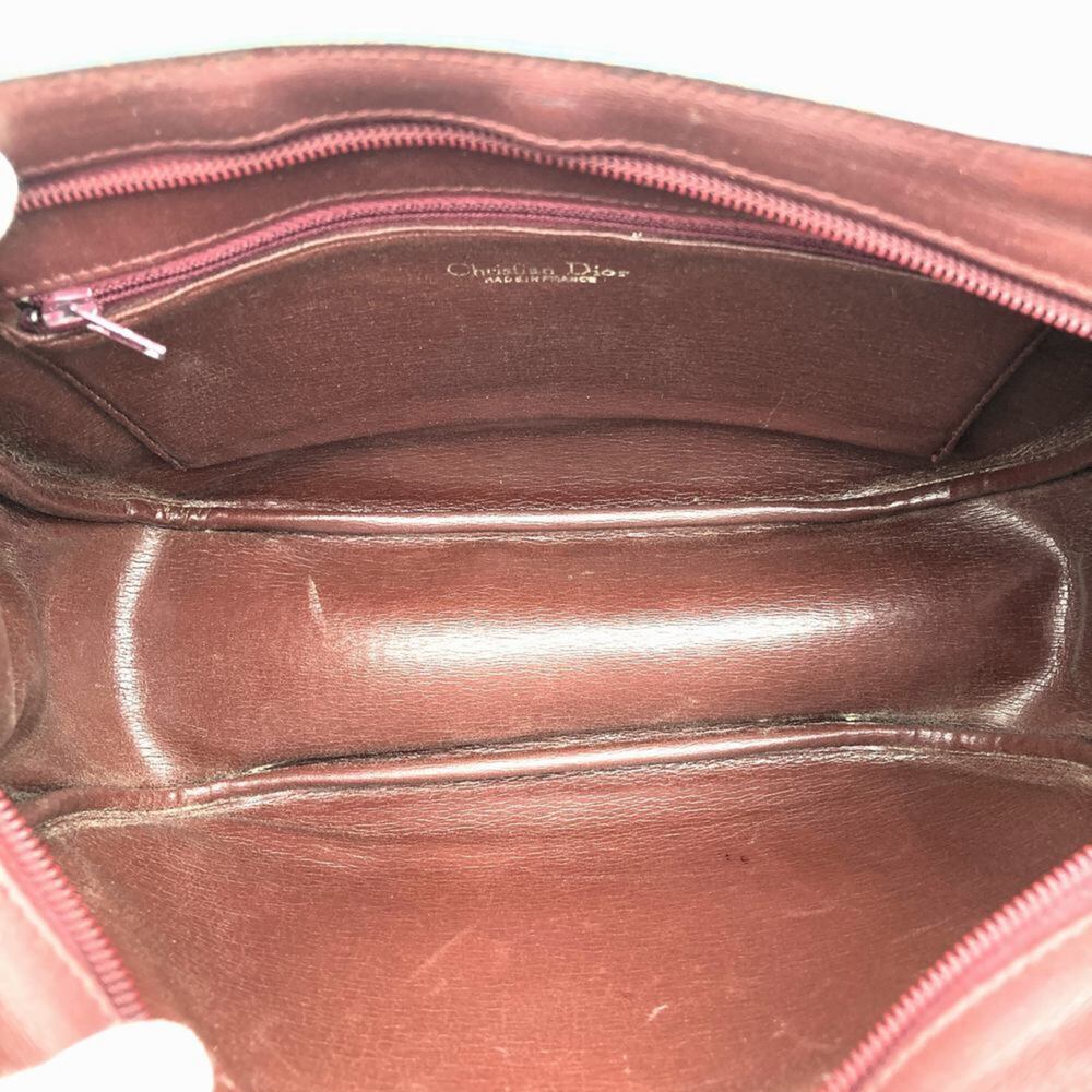 CHRISTIAN DIOR Vintage Red Leather Shoulder Bag - Picture 8 of 9